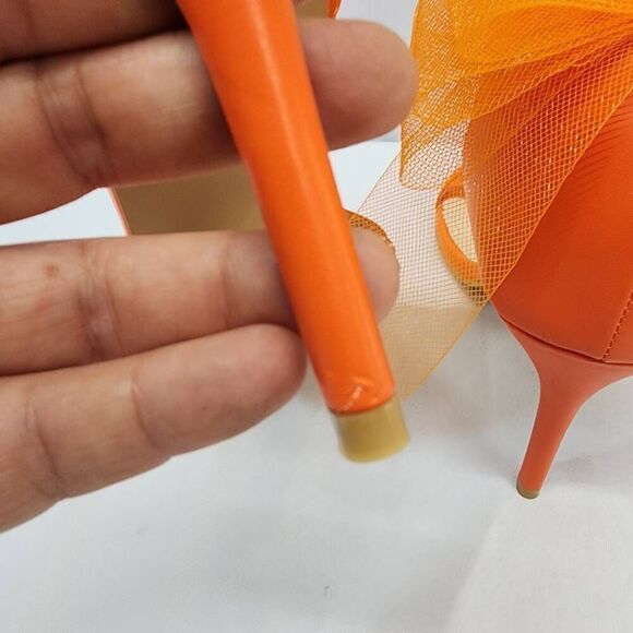 LIURUIJIA Size 11 EU 44 Women's Bowknot Stiletto High Heels Strappy Sandals Wedd - Picture 6 of 13